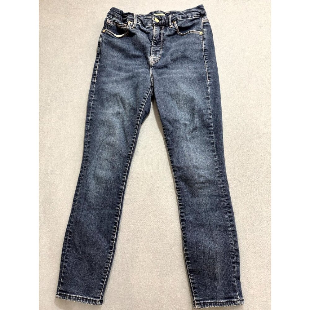 Good American Jegging Jeans Ankle Skinny Mid Rise Denim Wash Blue Women Size 6/2